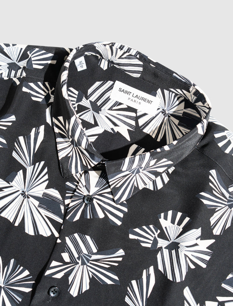 SHORT SLEEVE SILK SHIRT