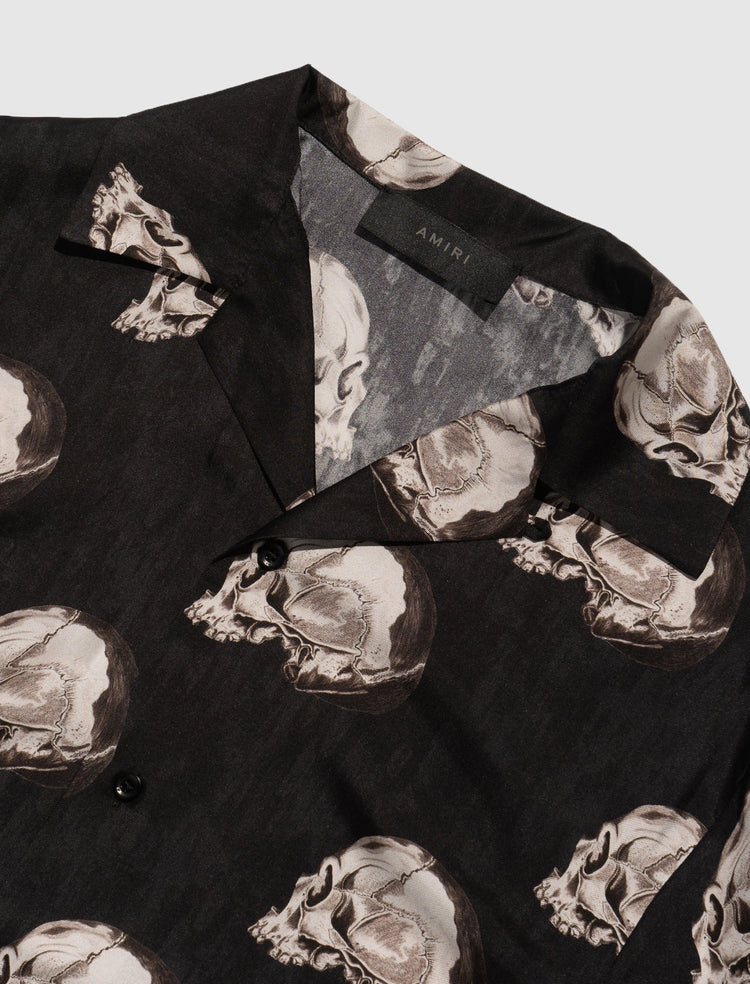 WES LANG SKULL BOWLING SHIRT