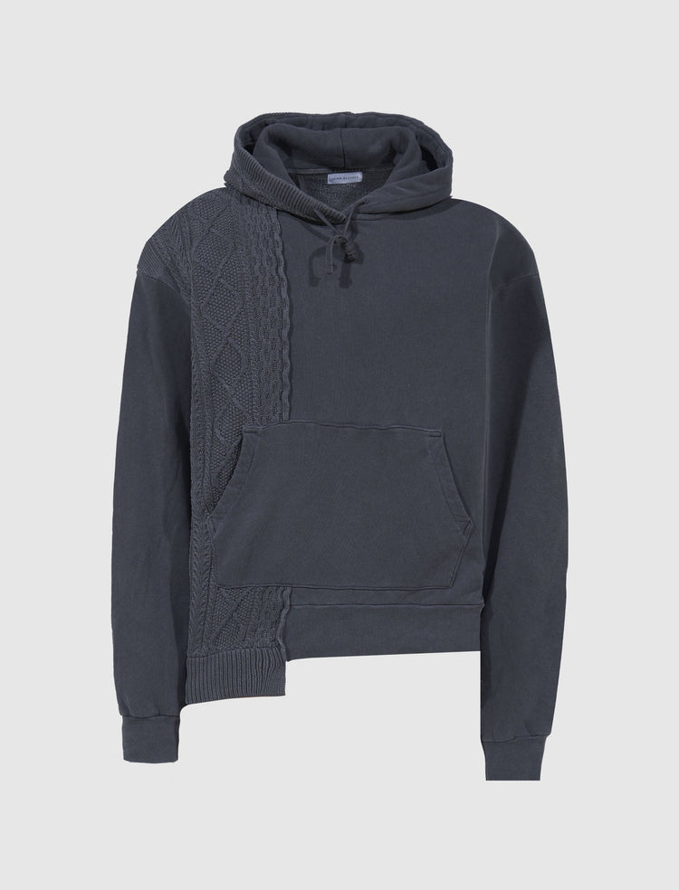 RECONSTRUCTED KNIT HOODIE