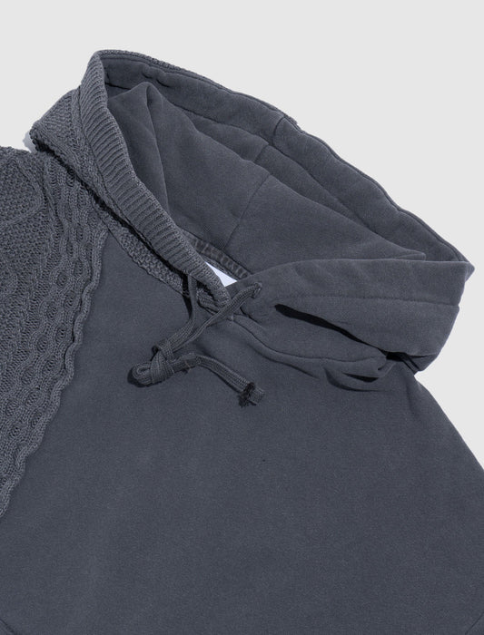 RECONSTRUCTED KNIT HOODIE