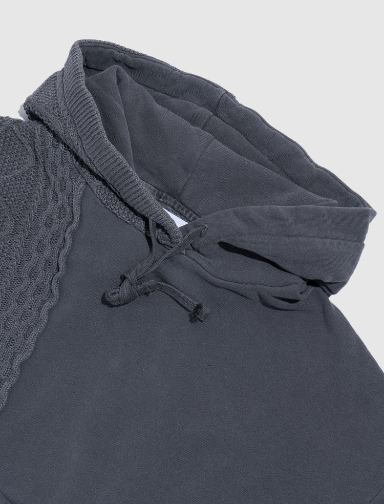 RECONSTRUCTED KNIT HOODIE