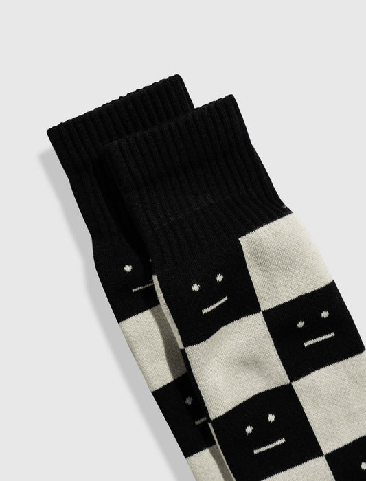 FACE CHECKERED SOCKS