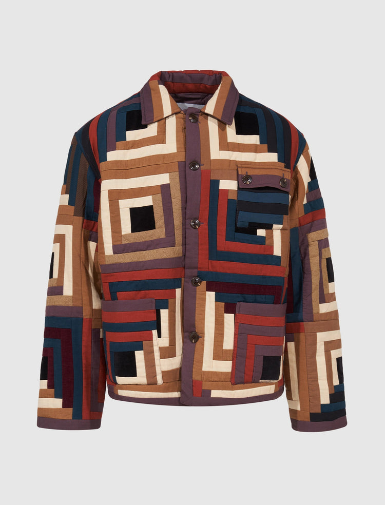 LOGO CABIN QUILTED JACKET