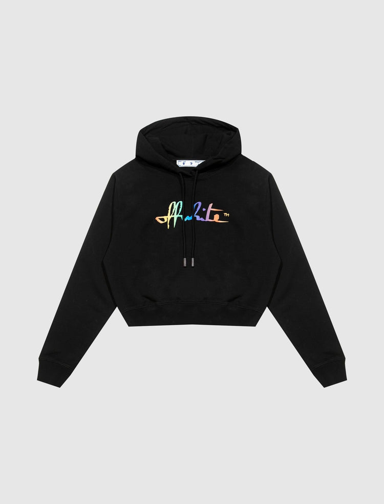 WOMENS RAINBOW CROP HOODIE - A Ma Maniere