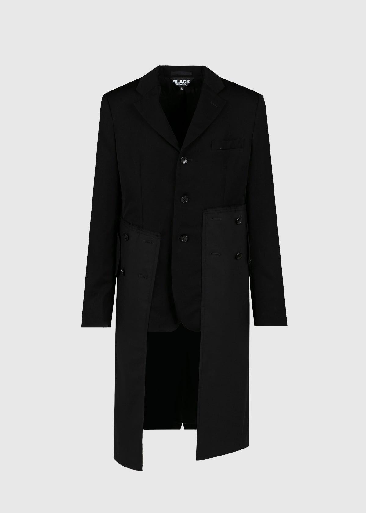 COMME DES GARCONS BLACK: WOOL COAT [BLACK] - A Ma Maniere