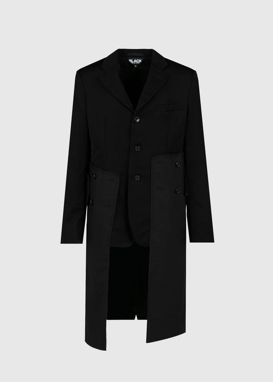 COMME DES GARCONS BLACK: WOOL COAT [BLACK] - A Ma Maniere