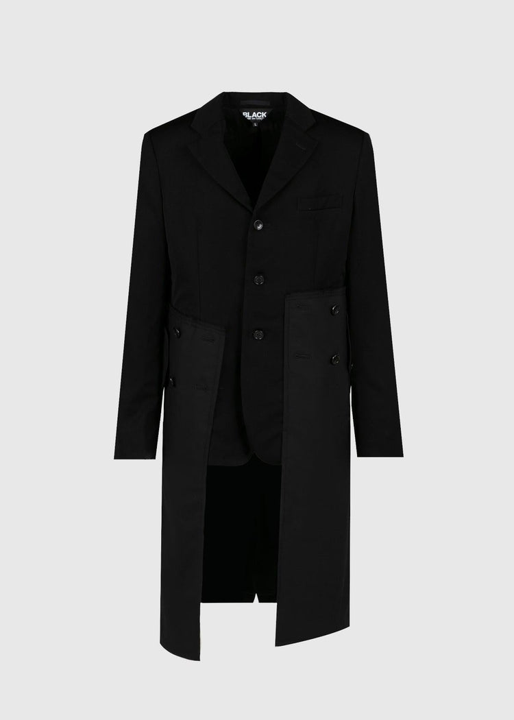 COMME DES GARCONS BLACK: WOOL COAT [BLACK] - A Ma Maniere