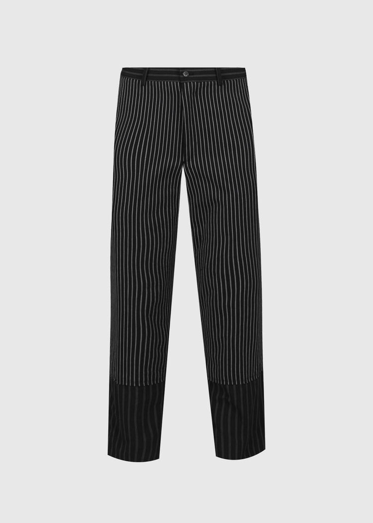 COMME DES GARCONS BLACK: STRIPE PANTS [BLACK] - A Ma Maniere