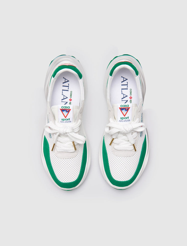 ATLANTIS SNEAKER "WHITE/ GREEN"