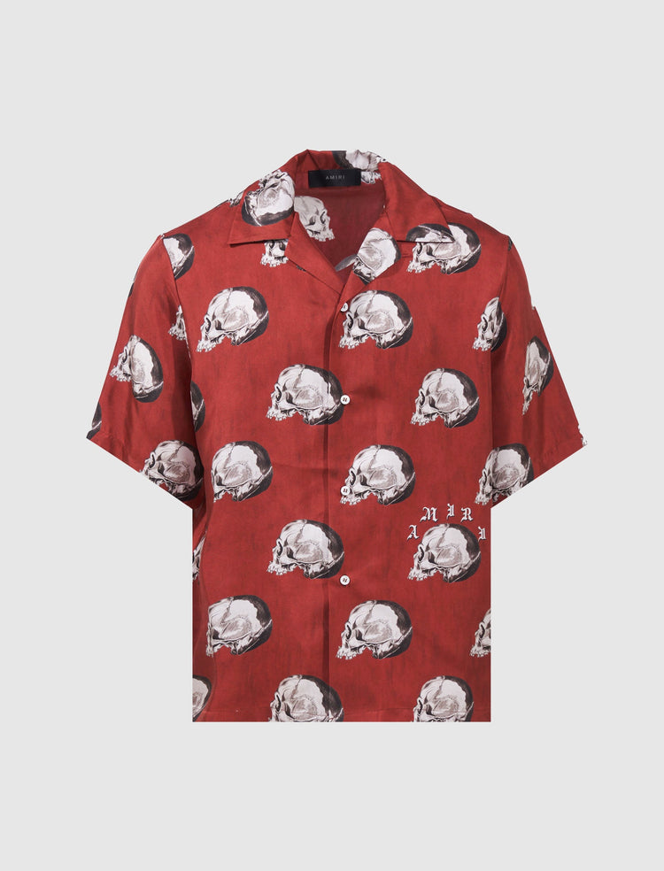 WES LANG SKULL BOWLING SHIRT