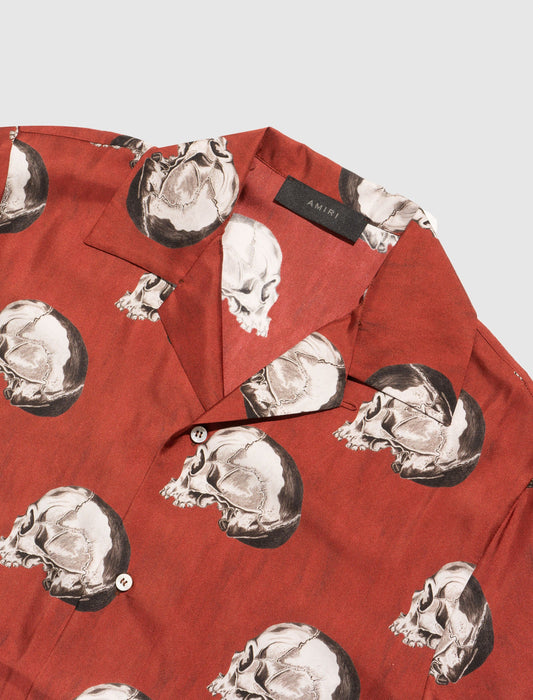 WES LANG SKULL BOWLING SHIRT