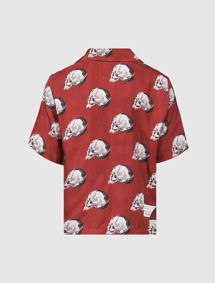 WES LANG SKULL BOWLING SHIRT