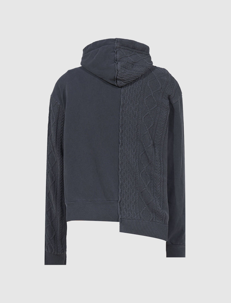 RECONSTRUCTED KNIT HOODIE