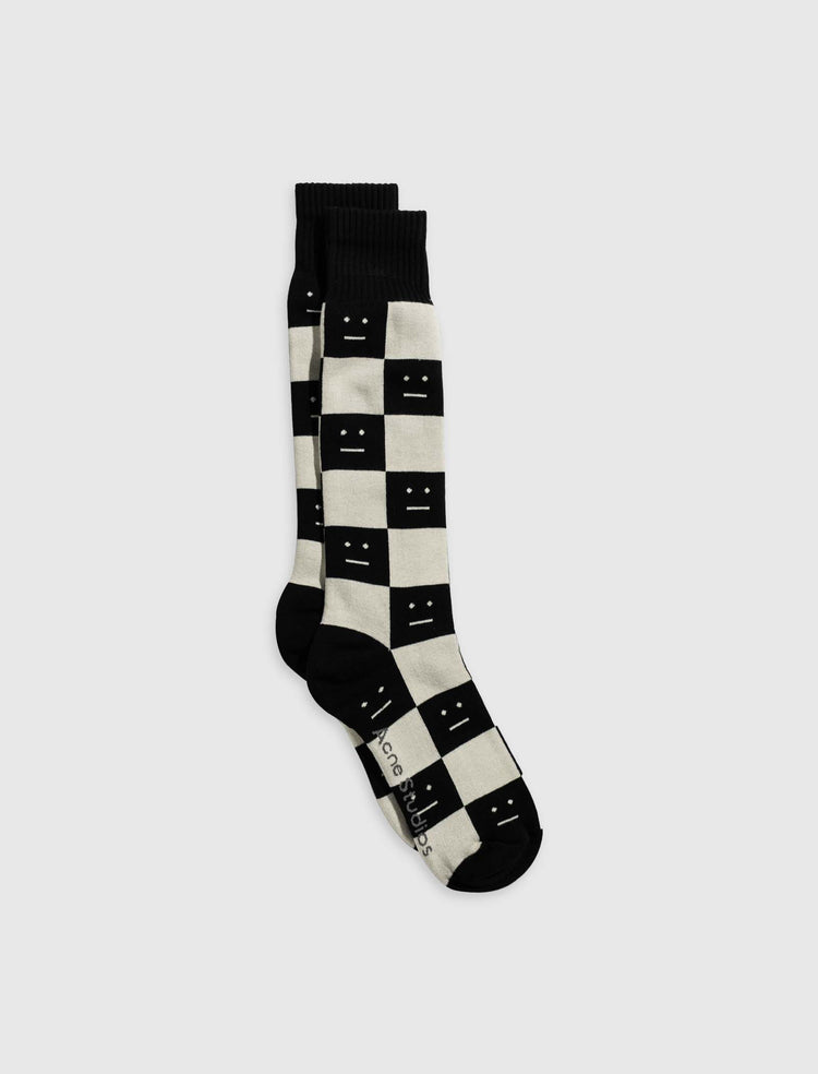 FACE CHECKERED SOCKS