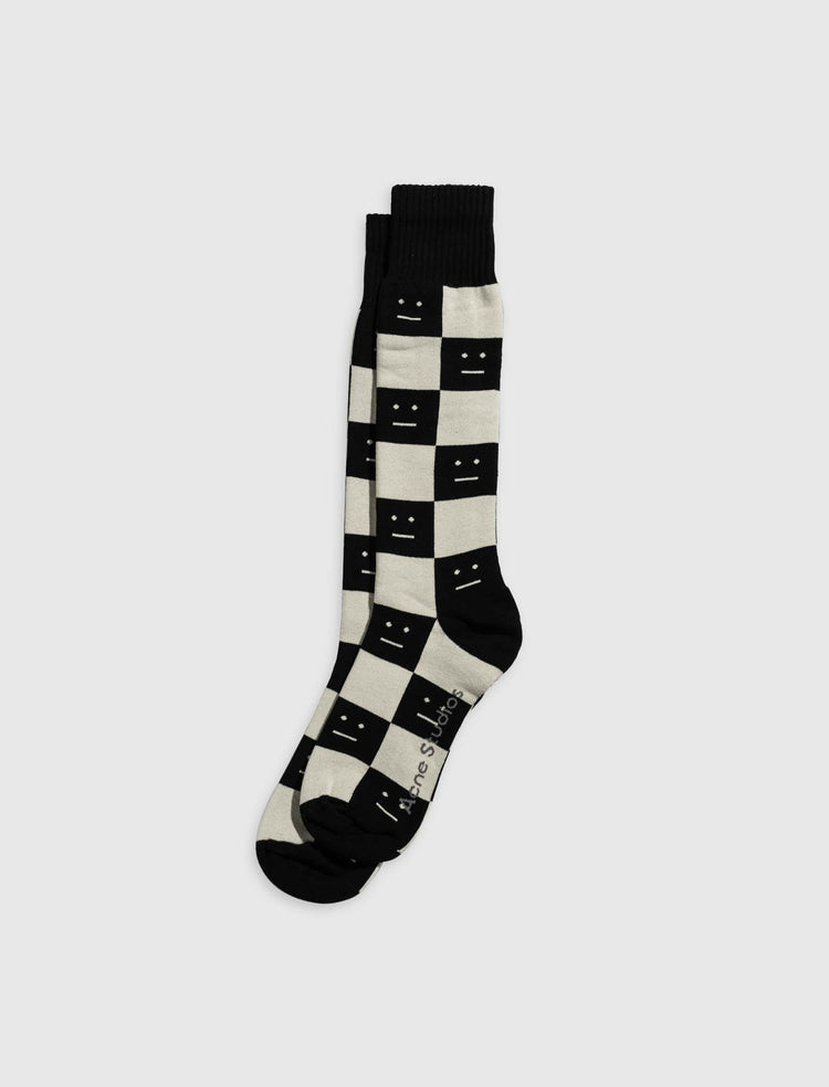 FACE CHECKERED SOCKS