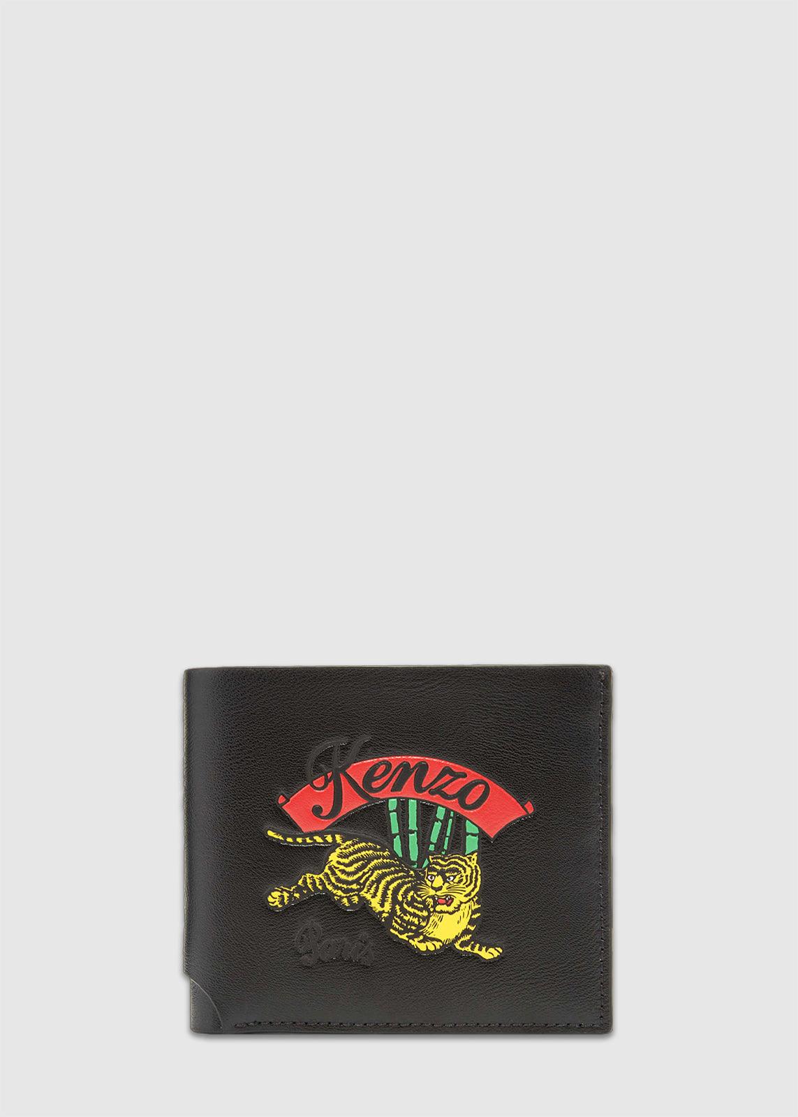 KENZO: FOLDED WALLET [BLACK] - a-ma-maniere