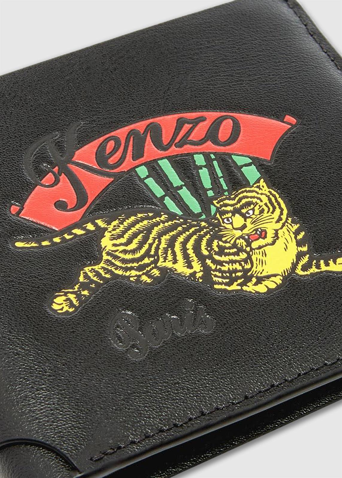 KENZO: FOLDED WALLET [BLACK] - a-ma-maniere
