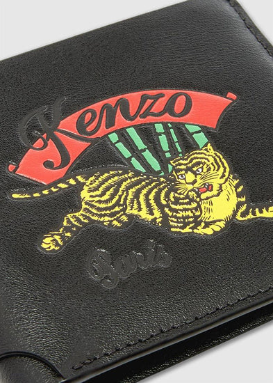KENZO: FOLDED WALLET [BLACK] - a-ma-maniere