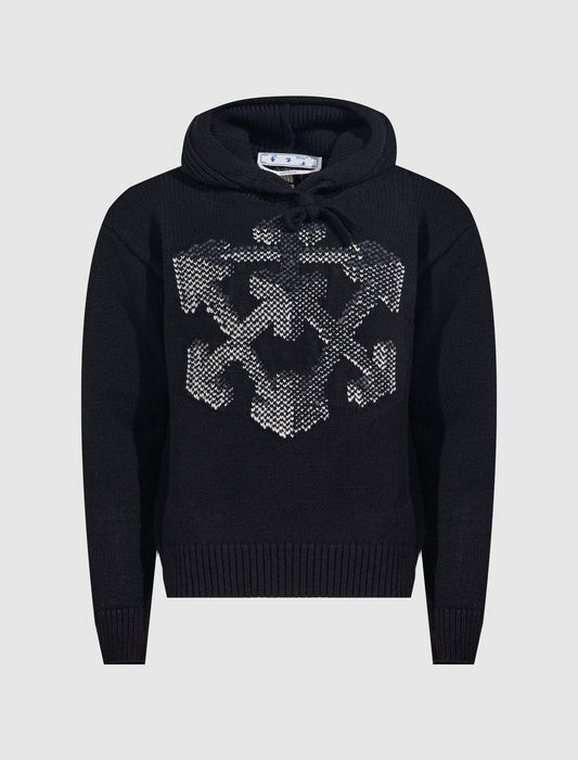 3D ARROW CHUNKY KNIT HOODIE - A Ma Maniere