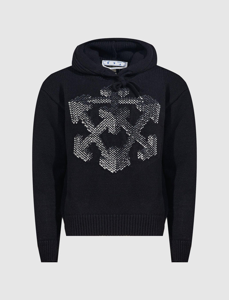 3D ARROW CHUNKY KNIT HOODIE - A Ma Maniere