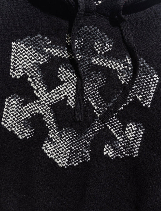 3D ARROW CHUNKY KNIT HOODIE - A Ma Maniere