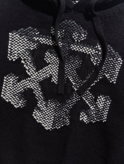 3D ARROW CHUNKY KNIT HOODIE - A Ma Maniere