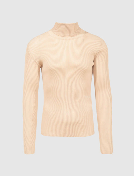 KNIT RIBBED TURTLENECK