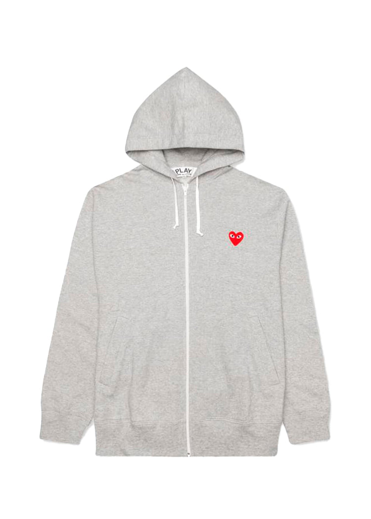 CDG PLAY: ZIP HOODIE [GRAY]