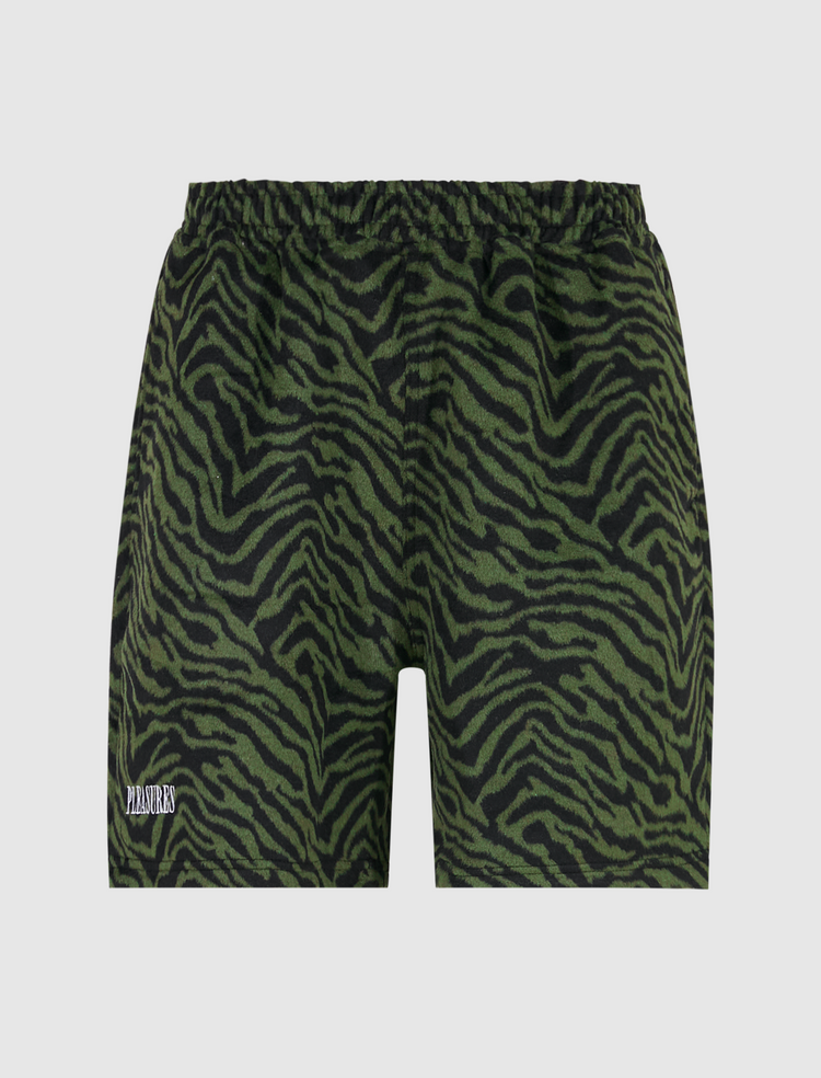 FUZZY STRIPE SHORTS