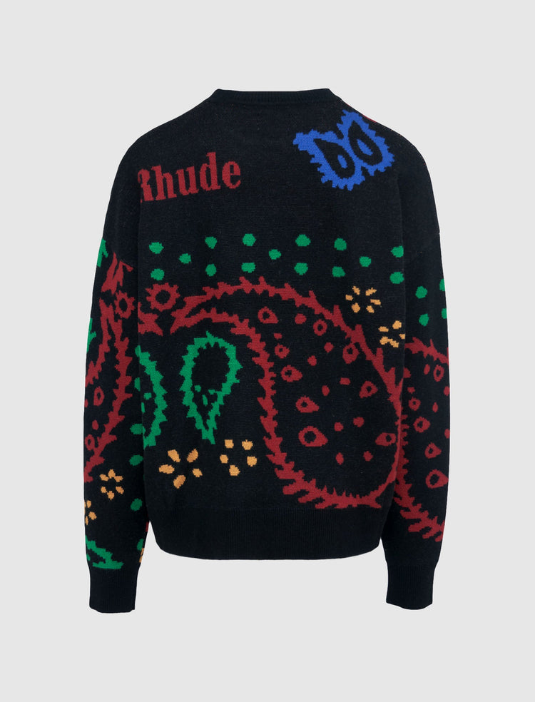 BANDANA KNIT CREWNECK