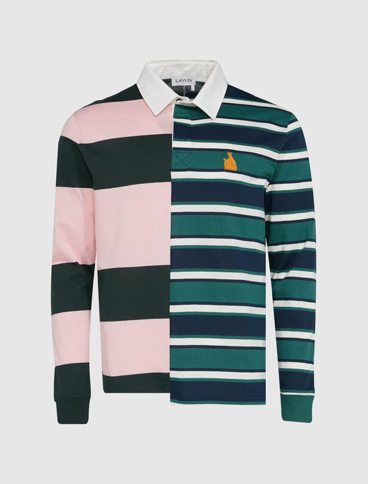 PATCHWORK LONG SLEEVE POLO - A Ma Maniere