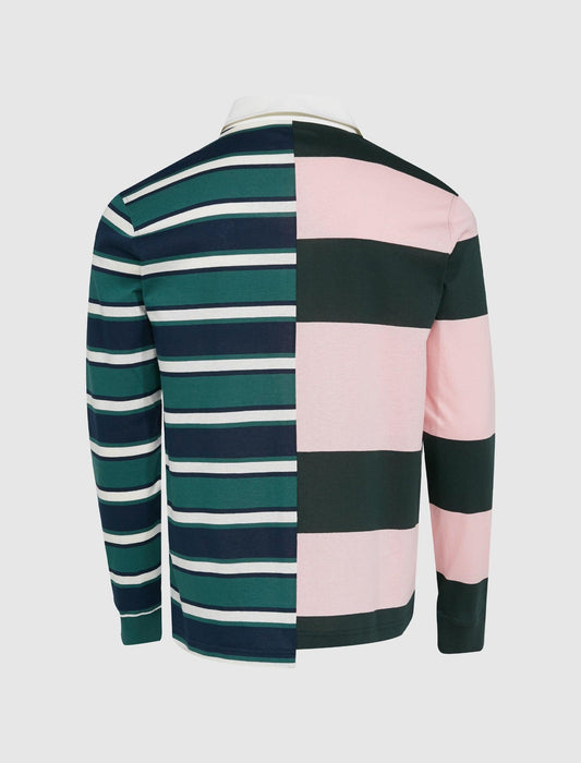 PATCHWORK LONG SLEEVE POLO - A Ma Maniere