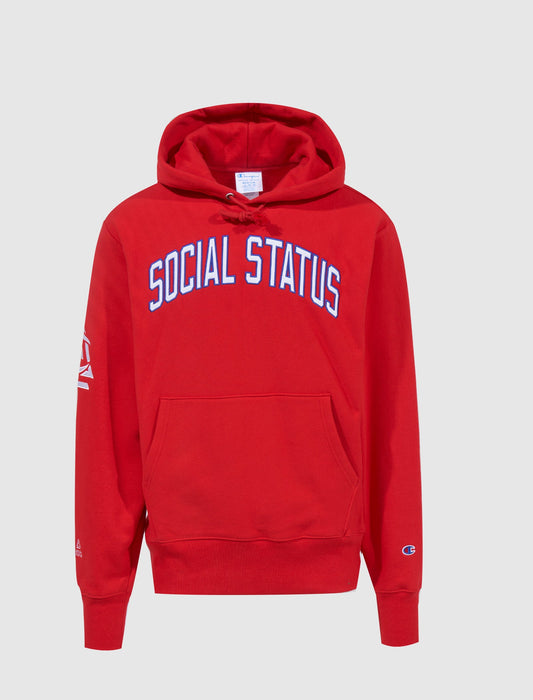 SOCIAL STATUS REVERSE WEAVE PULLOVER HOODIE