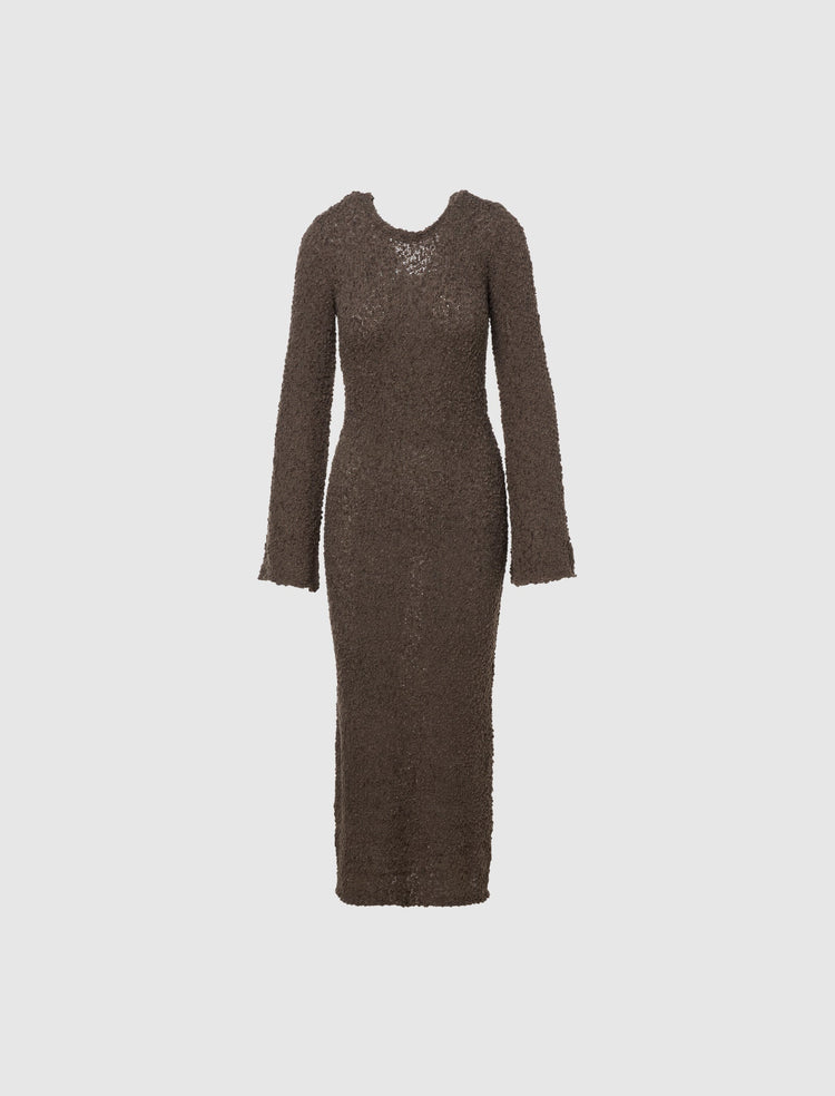 WOMEN'S LONG SLEEVE KNIT MAXI DRESS