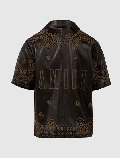 LEATHER BANDANA SHIRT - A Ma Maniere
