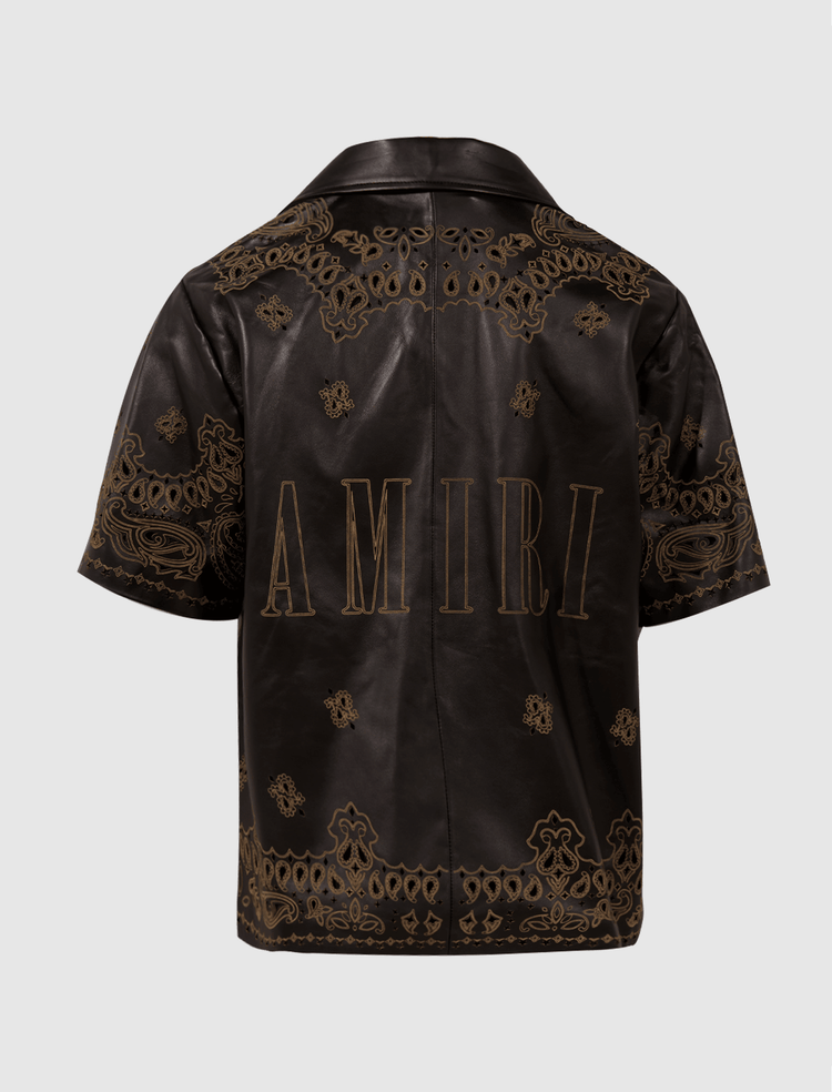 LEATHER BANDANA SHIRT - A Ma Maniere