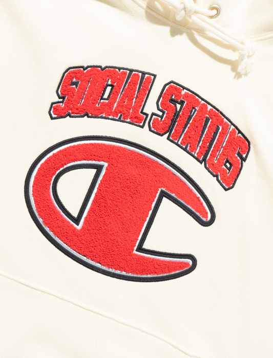 SOCIAL STATUS REVERSE WEAVE PULLOVER HOODIE