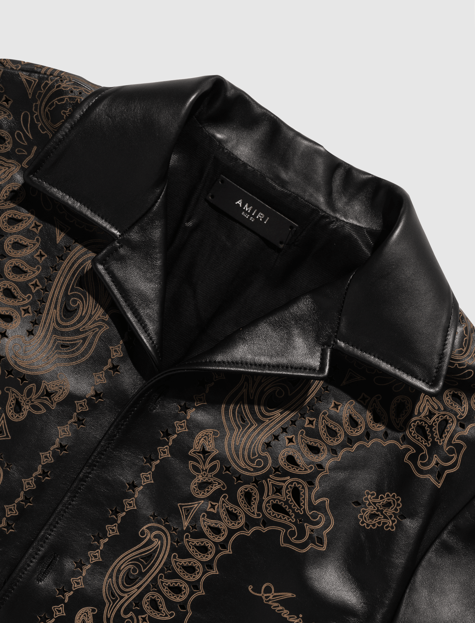 LEATHER BANDANA SHIRT - A Ma Maniere