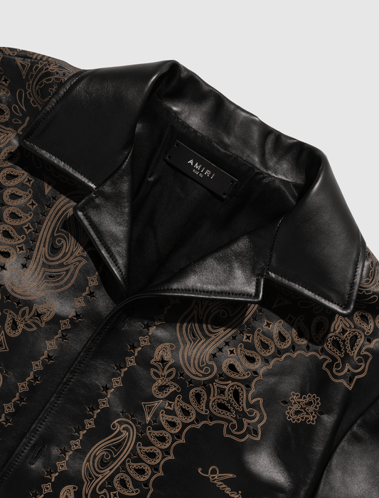 LEATHER BANDANA SHIRT - A Ma Maniere